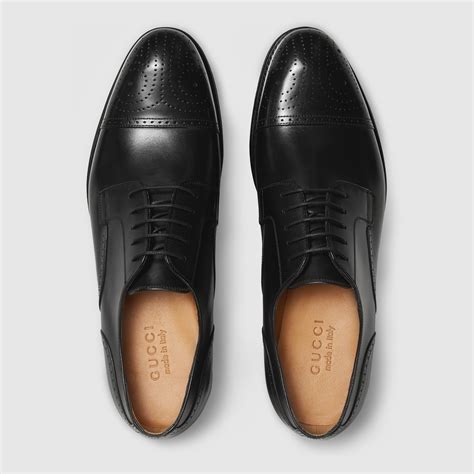 gucci leather lace up men's shoes|luxury men's shoes lace up.